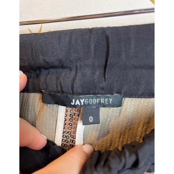 Jay Godfrey Tuxedo Stripe Sequin Shorts XS - Picture 5 of 6